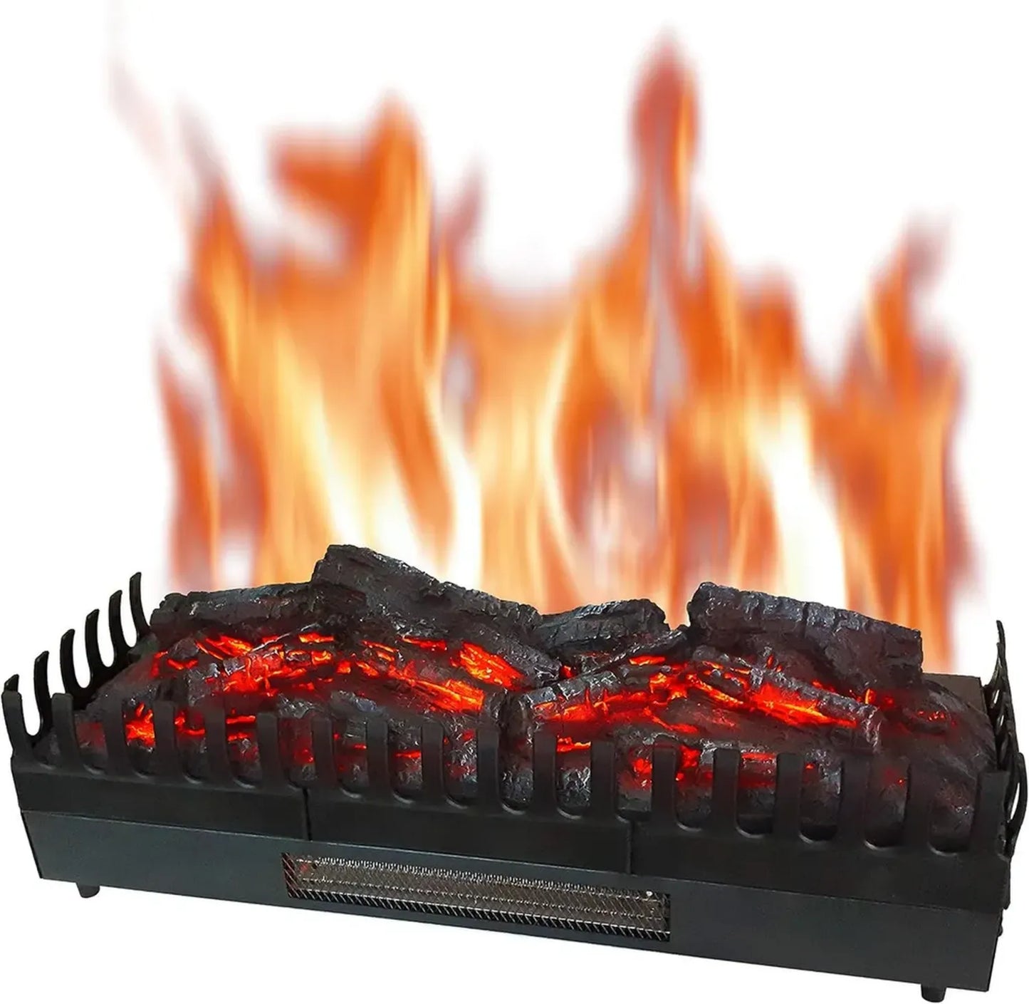 Chemin'Arte Cheminée Électrique LED avec Effet de Flammes + Chauffage 2000W, Design Français, 67x23x24cm, Garantie 2 Ans