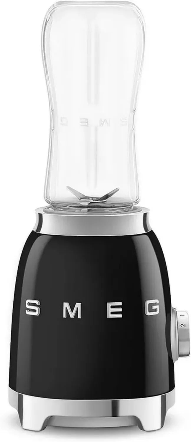 Mixeur Personnel Smeg, 300W, 2 Vitesses, Sécurité Moteur, Bouteille 600 ml Incluse, Base Antidérapante, Noir