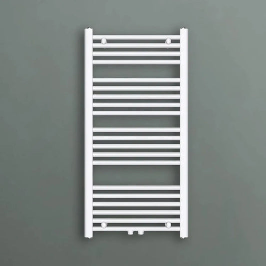 Radiateur Mural Eau Chaude 100x50cm Blanc en Acier Inoxydable