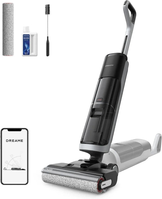 Aspirateur Laveur Dreame H14 AE, Puissance 18 000 Pa, Nettoyage à l'Eau Propre, Double Brosses Anti-Enchevêtrement, Température de Séchage 60°C, Détection Automatique de Saleté